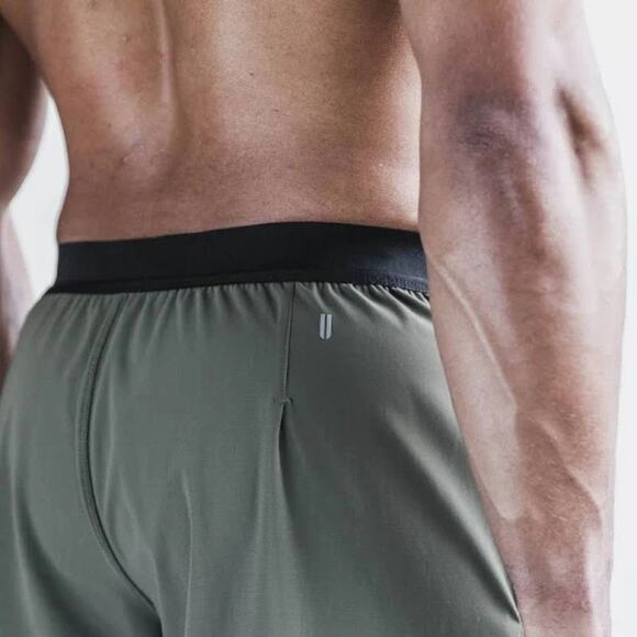 NoBull Men's Lightweight Stretch Shorts Army Green Gym Workout Size XXXL - Picture 2 of 7